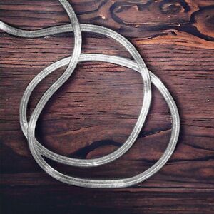 VTG Italian Solid 925 Sterling Silver Flat Herringbone Snake Chain 18 Inches